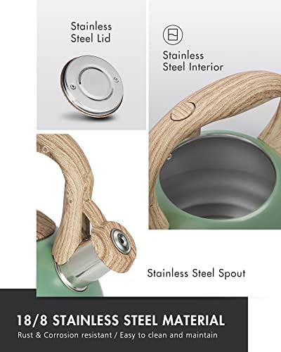 Brushed Stainless Steel Whistling Tea Kettle — photo 4