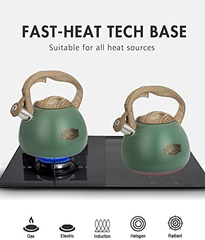 Brushed Stainless Steel Whistling Tea Kettle — photo 5