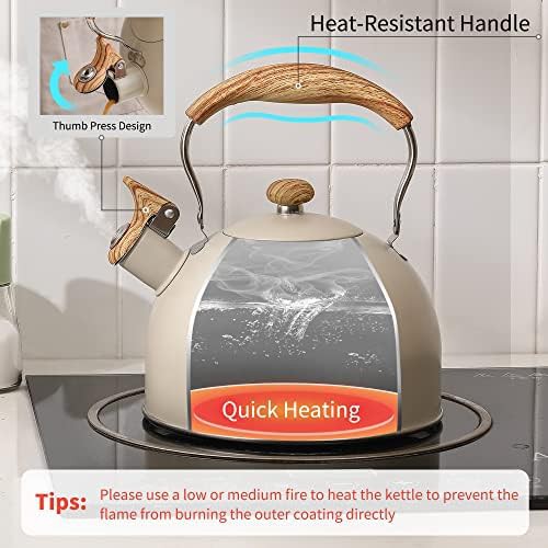 Stainless steel whistling stove top tea kettle — photo 3
