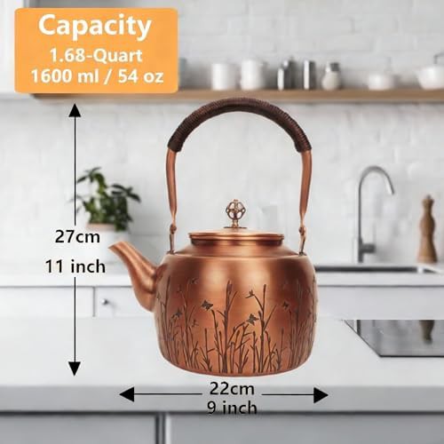 Pure copper stovetop teapot 1600ml — photo 3