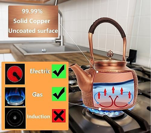 Pure copper stovetop teapot 1600ml — photo 4