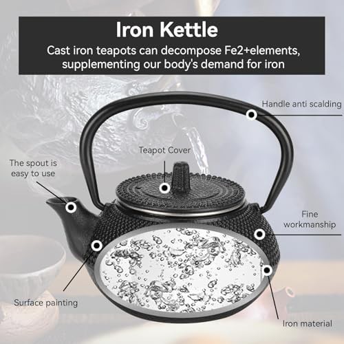 Japanese Style Cast Iron Hammered Teapot — photo 4