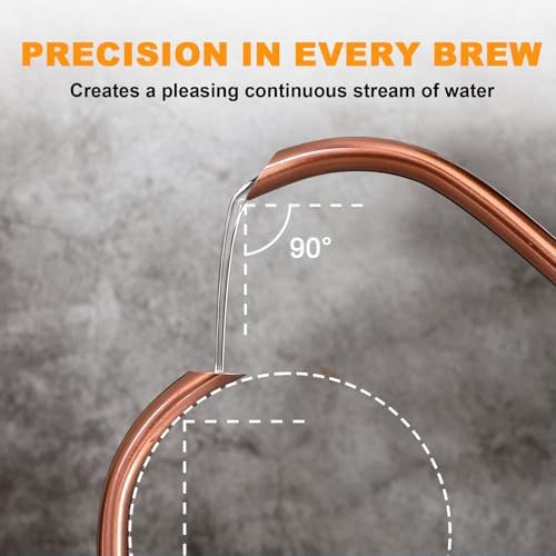 Copper electric gooseneck kettle with thermometer — photo 3