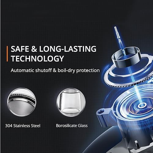 Glass electric kettle with LED indicator — photo 3
