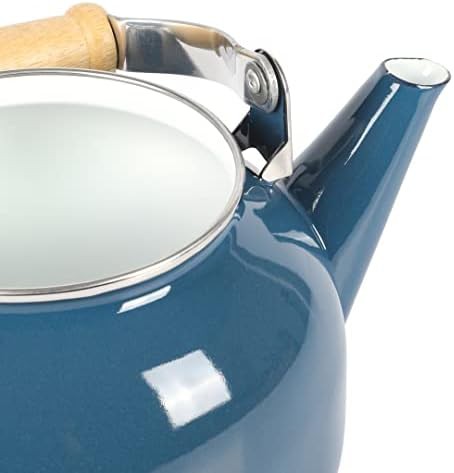 Blue enamel on steel tea kettle — photo 4