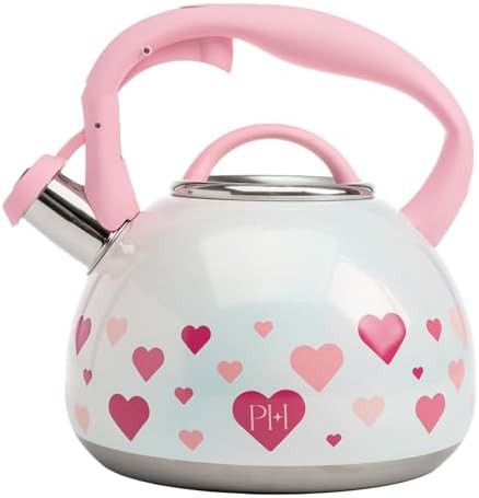Iridescent heart design stainless steel kettle