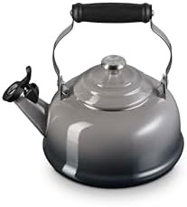 Oyster Enamel on Steel Whistling Kettle