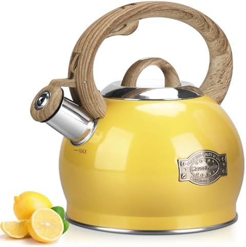 Induction ready stainless steel teapot kettle