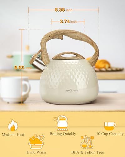 Hauce radio milky white wood handle kettle — photo 5
