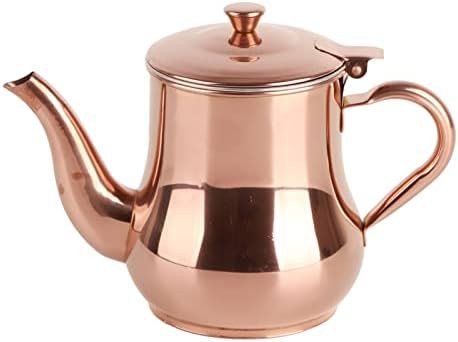 Rose gold gooseneck kettle with infuser