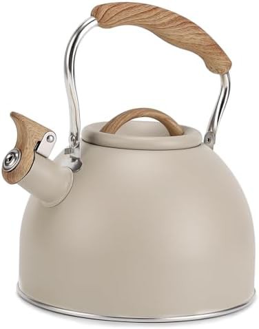 Vegoran milk white whistling tea kettle