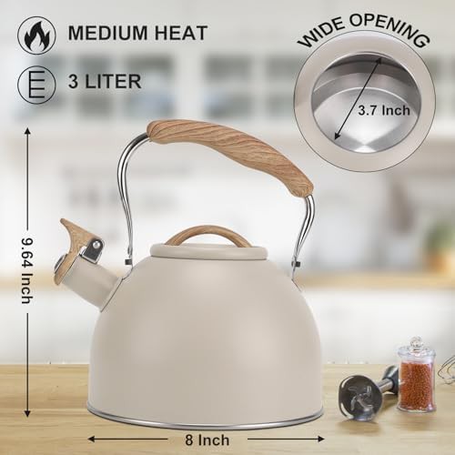 Vegoran milk white whistling tea kettle — photo 3