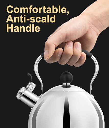 Small stainless steel whistling tea kettle — photo 3