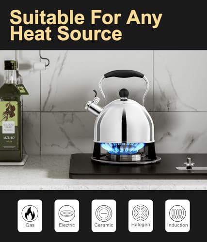 Small stainless steel whistling tea kettle — photo 4