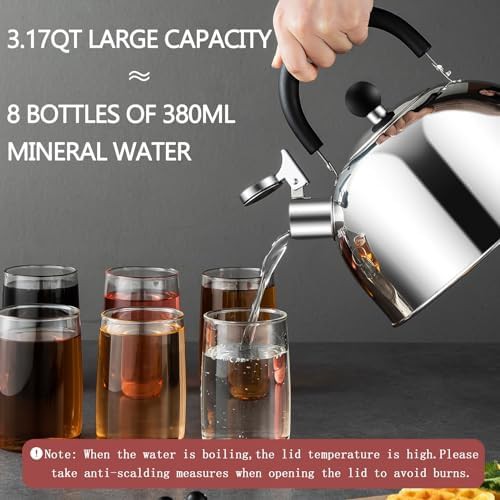 Induction ready 3l stainless steel kettle — photo 4