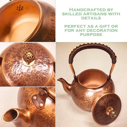 Hammered copper handmade stovetop teapot — photo 4