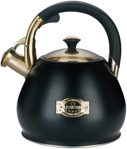 Stovetop whistling kettle with cool touch handle