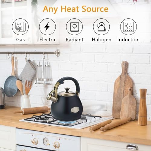 Stovetop whistling kettle with cool touch handle — photo 4