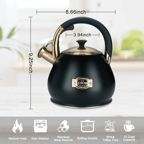 Stovetop whistling kettle with cool touch handle — photo 5