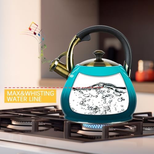 Steel whistling kettle 3 quart capacity — photo 3