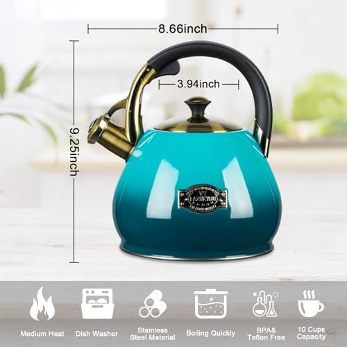 Steel whistling kettle 3 quart capacity — photo 4