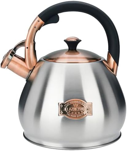 Metal whistling teapot 3 quart volume