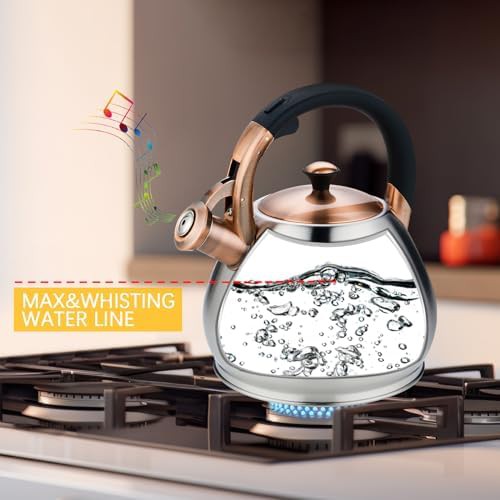 Metal whistling teapot 3 quart volume — photo 3