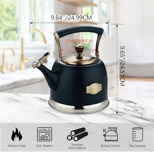Stainless steel whistling tea kettle 3.0 quart — photo 4