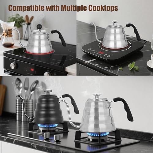 Apusu Small Stovetop Gooseneck Kettle Silver — photo 5