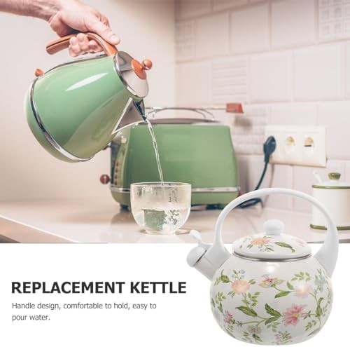 Vintage enamel on steel whistling kettle — photo 3
