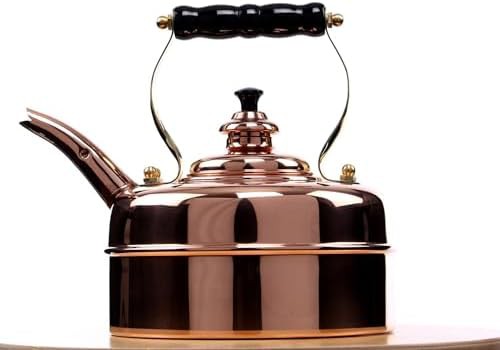 Copper Kensington Kettle with Wood Pattern Handle