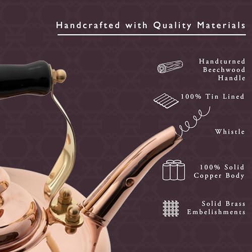 Copper Kensington Kettle with Wood Pattern Handle — photo 4