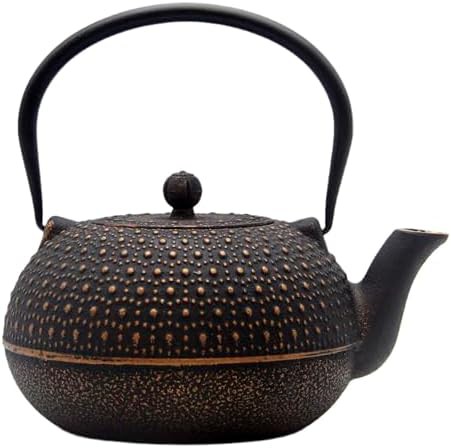 Large cast iron teapot for stovetop