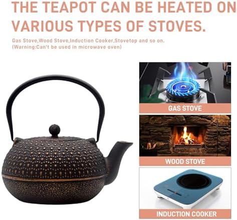 Large cast iron teapot for stovetop — photo 4