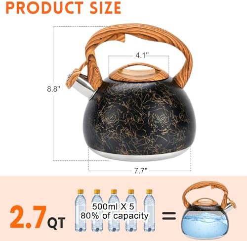 Black Art Line Kettle with Wood Handle — photo 3