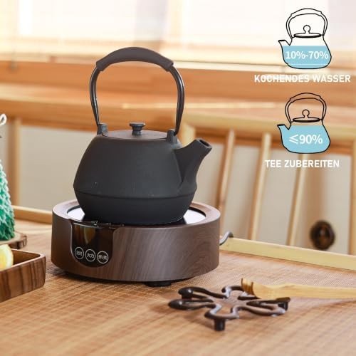 Black cast iron Japanese style teapot 1100ml — photo 4