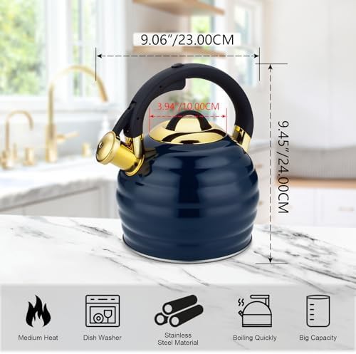 Stainless steel whistling tea teapot 3.2 quart — photo 5