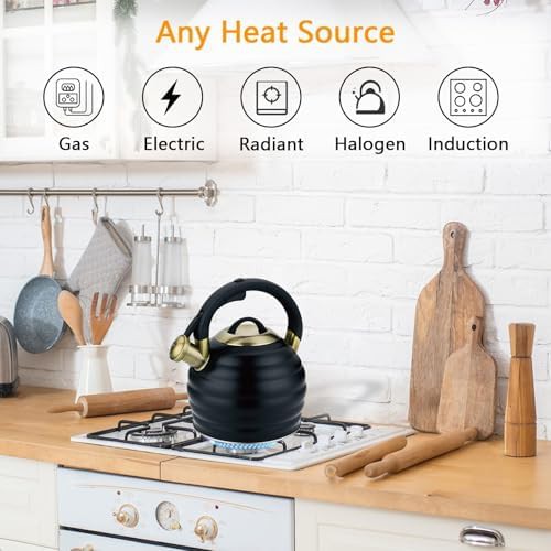 Steel stovetop whistling tea pot 3.2 quart — photo 4
