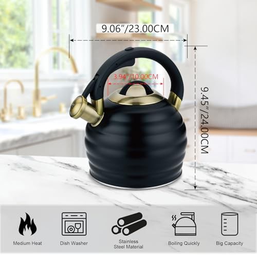 Steel stovetop whistling tea pot 3.2 quart — photo 5