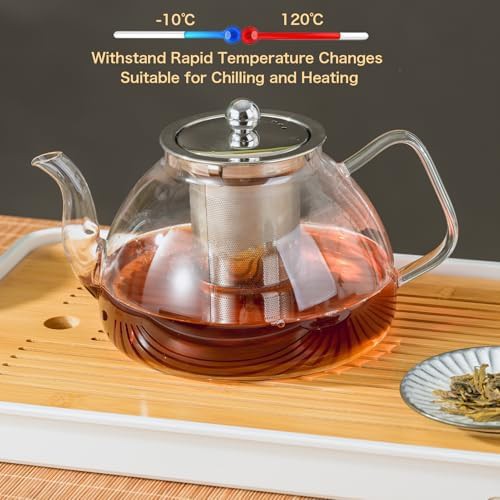 Glass teapot with infuser 40 oz — photo 4