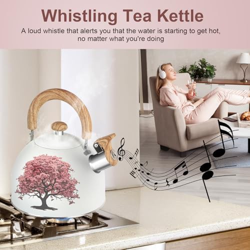 Whistling White Tea Kettle with Color Changing Design — photo 5