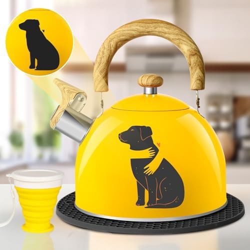 Yellow Whistling Kettle with Magic Color Change