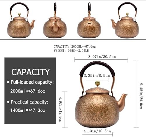 Japanese style copper stovetop teapot — photo 5