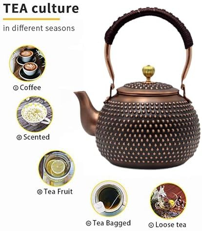 Compact Japanese style copper teapot — photo 4