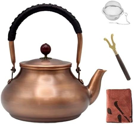 Pure copper handmade metal tea pot