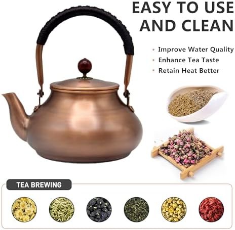 Pure copper handmade metal tea pot — photo 3