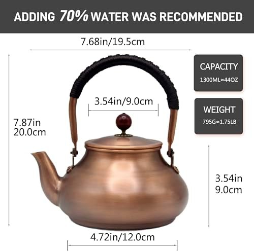 Pure copper handmade metal tea pot — photo 4