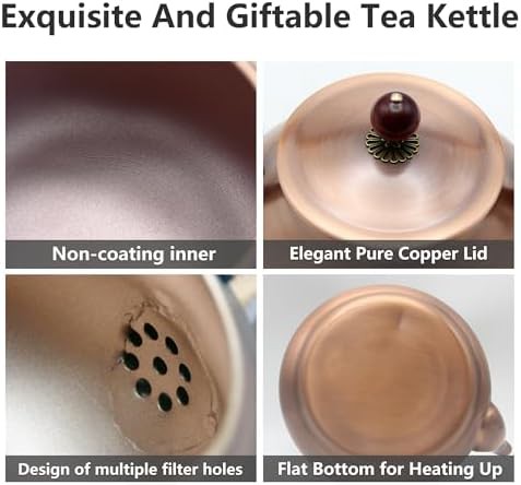 Pure copper handmade metal tea pot — photo 5