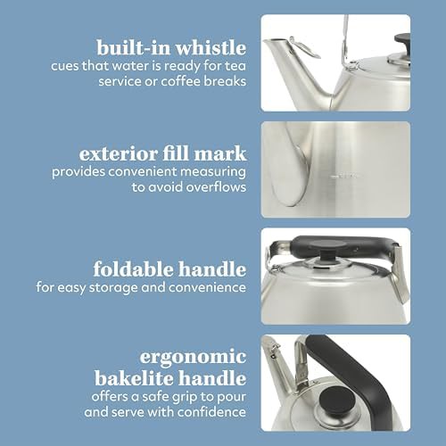 Sur La Table brushed stainless steel kettle — photo 4