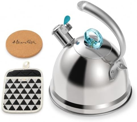 Modern food-grade steel whistling tea kettle